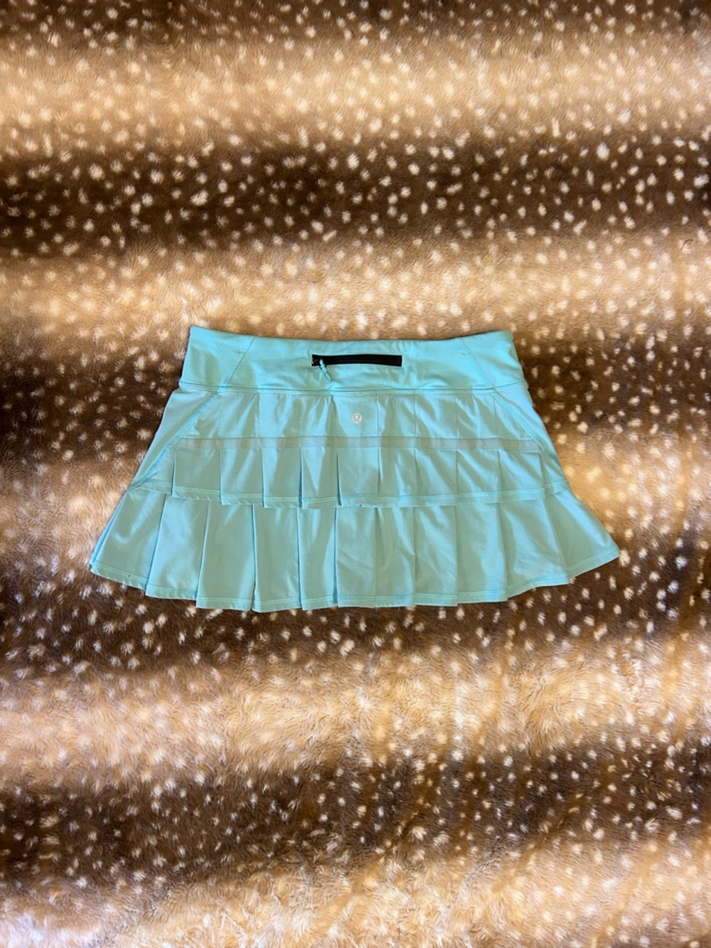 “Vintage” Lululemon Angel Blue Tonka Stripe Pace Setter tennis skirt size 8